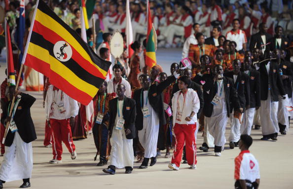 Ugandan athletes parade at the Opening Ceremony of the Delhi 2010 Commonwealth Games ©AFP/Getty Images