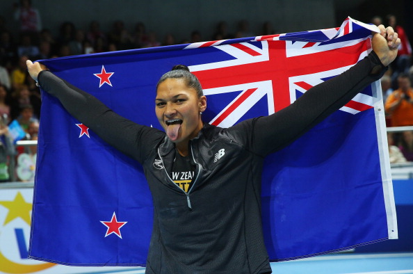 Valerie Adams received her gold medal in Auckland following the Games...and recently continued her success by winning the World Indoor Championships in Sopot ©Getty Images