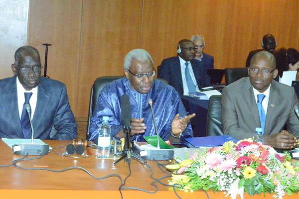 The timetable for the 2015 World Championships was approved at an IAAF Council meeting in Dakar, Senegal, chaired by President Lamine Diack (centre) ©IAAF 