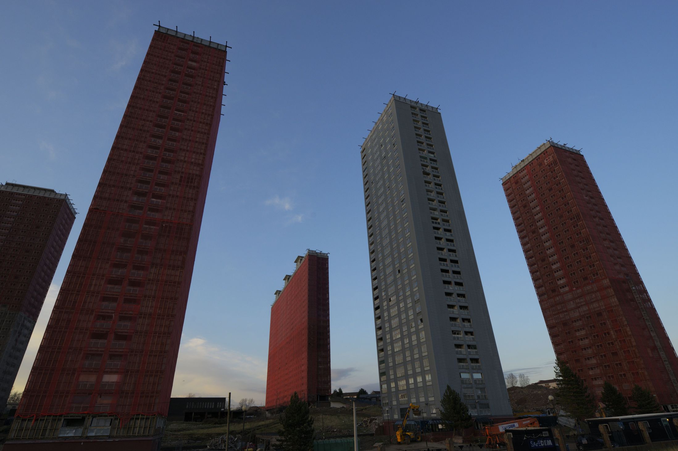 A plan to blow up five blocks of Red Road Towers as part of the Glasgow 2014 Opening Ceremony has been dropped following public protests ©Glasgow 2014