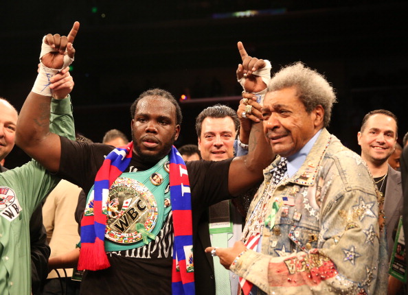 Bermane Stiverne, pictured with promoter Don King, is the first heavyweight champion not named Klitschko since 2008 ©Getty Images