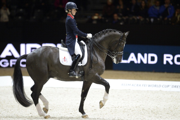 Charlotte Dujardin and Valegro became the first British partnership to top the world dressage rankings in September 2012 ©AFP/Getty Images