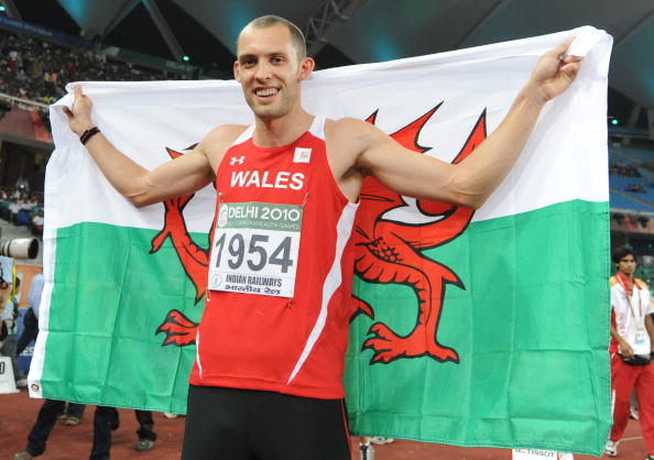 Dai Greene won one of three gold medals for Wales at the 2010 Commonwealth Games, in a competition which saw them finish 15th on the final medal table ©Getty Images
