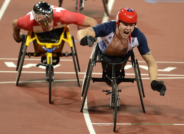 David Weir had all the answers for Marcel Hug at London 2012, but he knows his Swiss rival will be a big threat in Swansea ©AFP/Getty Images