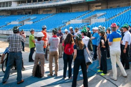 Delegates visit the Joao Havelange Stadium during the Open Day ©Rio 2016