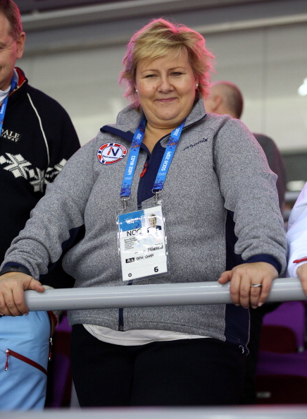 Norwegian Prime Minister Erna Solberg was an enthusiastic supporter at Sochi 2014 but may be less keen to see the Winter Olympics in her own country ©Getty Images