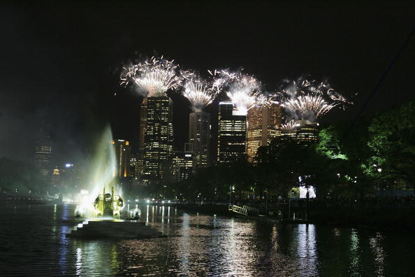 Fireworks exploded over the Yarra River and Melbourne for the Opening Ceremony ©AFP/Getty Images