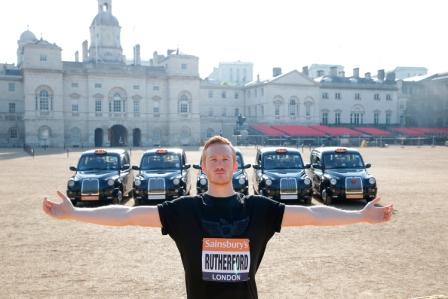 Greg Rutherford was on hand in Horse Guards Parade ahead of tickets going on sale tomorrow ©British Athletics