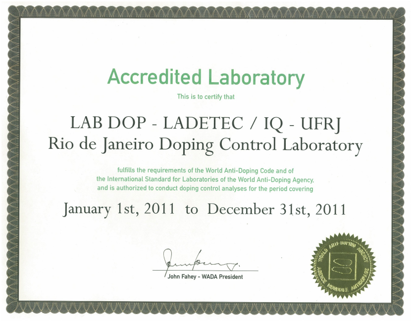  LADETEC's accreditation has been revoked by the World Anti-Doping Agency ©LADETEC