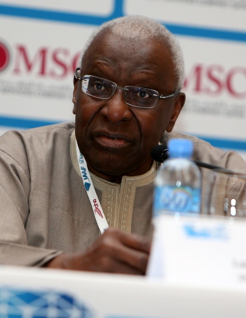 Lamine Diack, President of the IAAF, announced today that the IAAF Diamond League was guaranteed for the next five years ©Qatar Athletics Federation