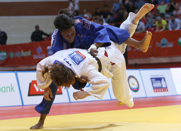 Madeleine Malonga has secured a final gold for France as they top the medal table in the Baku Grand Slam ©IJF