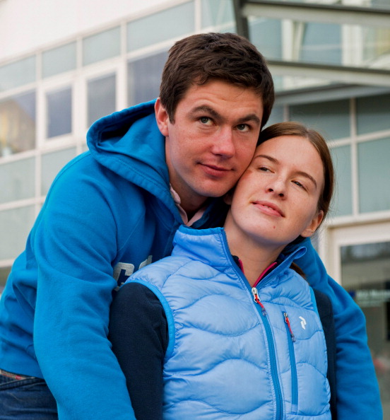 Maria Komissarova with boyfriend Alexei Chaadaev during rehabilitation in Munich ©Getty Images