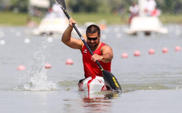 Markus Swoboda has taken two titles at the ICF Para-Canoe World Cup in Szeged, Hungary ©canoephotography.com/Balint Vekassi