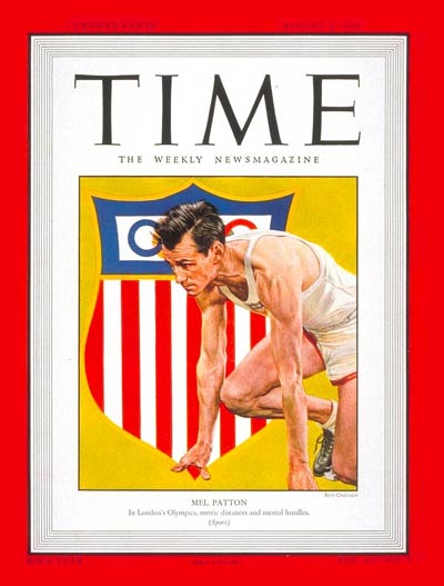 On August 2, 1948 Mel Patton became one of the few athletes to have ever featured on the cover of TIME magazine ©TIME Magazine