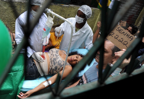 Members of the Rio de Paz NGO protested at the weekend against the public health care system, something which the Brazilian Secretariat of Social Communication is pledging action on ©AFP/Getty Images