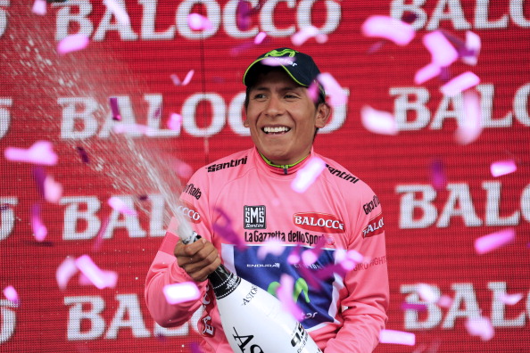 Nairo Quintana kept the pink jersey for another day ©AFP/Getty Images
