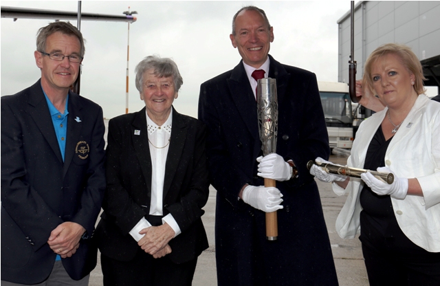 From left to right: CGCW chief executive Chris Jenkins, CGCW President Anne Ellis, Wales Minister for Culture and Sport, John Griffiths and CGCW chairman Helen Phillips ©CGCW