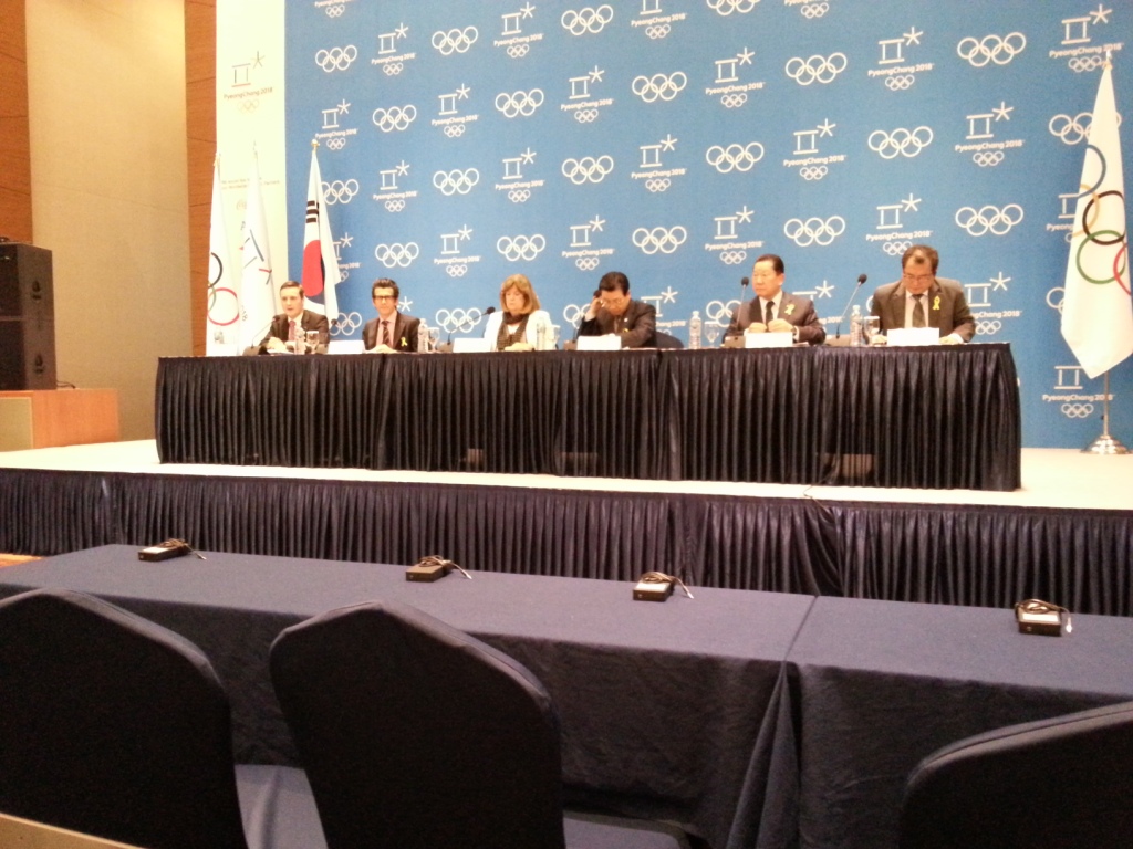 Pyeongchang 2018 President Jin-sun Kim said a domestic sponsorship deal was almost complete in a press conference here today ©ITG
