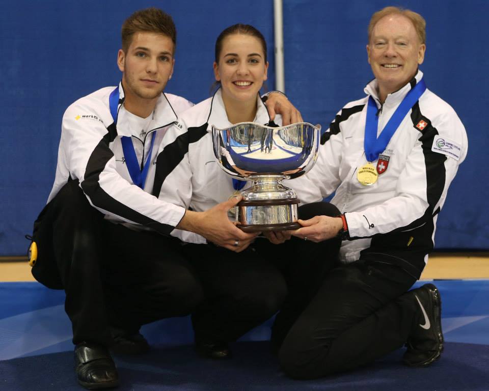 Switzerland are the 2014 World Mixed Doubles Curling Championship gold medallists ©World Curling Federation 