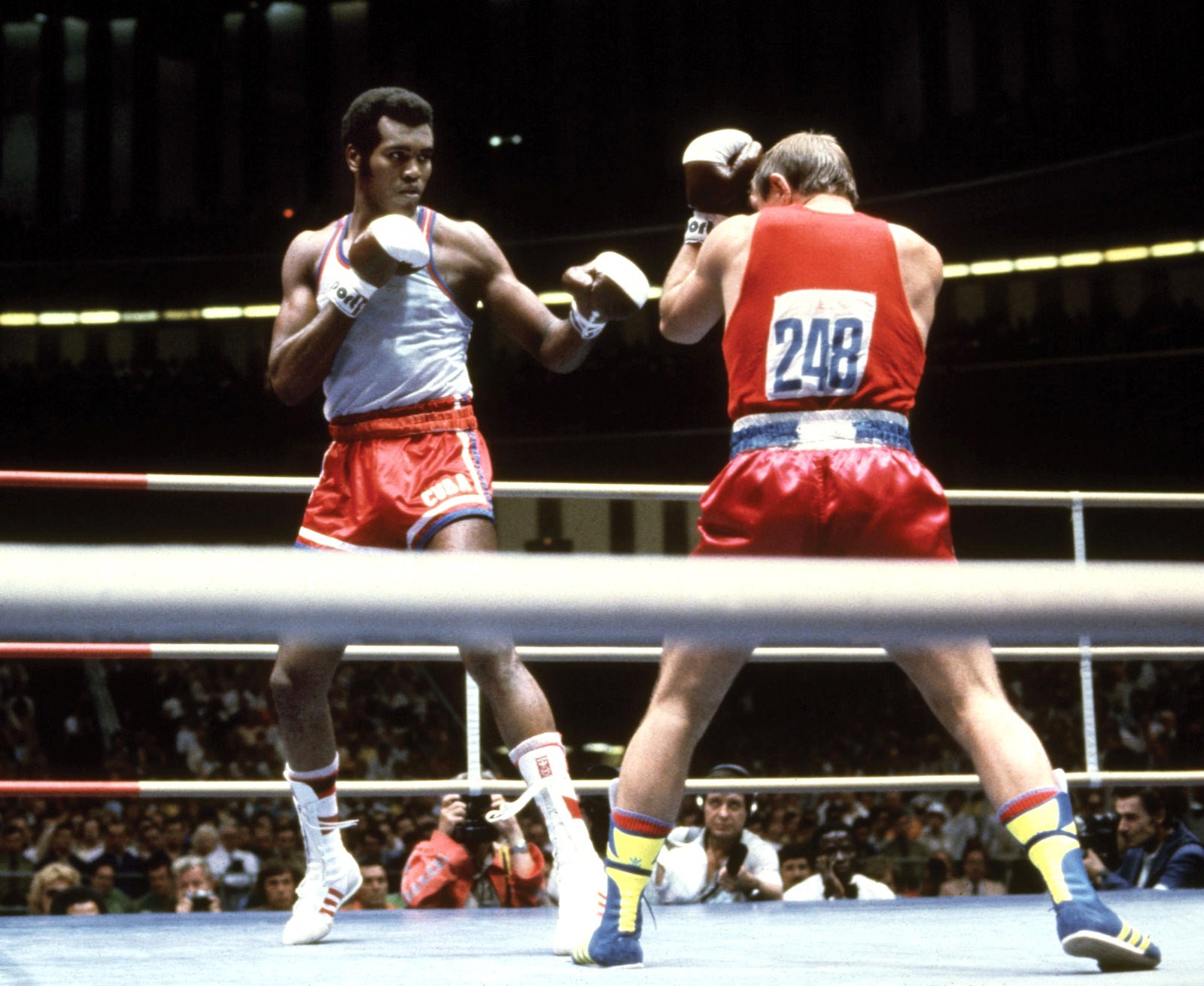 Winners in boxing at the Olimpiisky Sports Complex in Moscow 1980 included Cuba's Teofilo Stevenson, who a third consecutive gold medal in the heavyweight division ©Hulton Archive/Getty Images