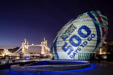 The Trophy Tour was unveiled at an event marking 500 days to go until England 2015 ©England2015