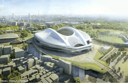 A latest projection of the new National Stadium for the Tokyo 2020 stadium ©Japan Sport Council