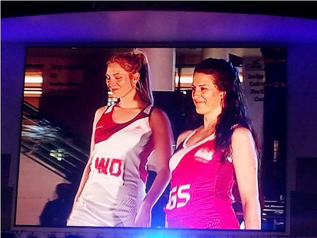 The netball kit that will be worn by England, who are among the favourites for gold in Glasgow this summer ©ITG
