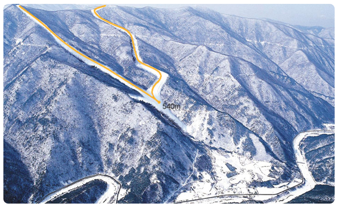 The new slope will be built on part of Mt Gariwang but will require a number of trees and forestry to be cut down causing an outcry from many environmental groups in South Korea ©Pyeongchang 2018