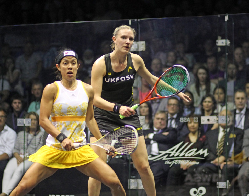 Nicol David had to fight from behind to regain her British Open title from Laura Massaro ©squashpics.com