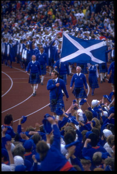 Scotland's team parades in the Opening Ceremony at the 1986 Edinburgh Commonwealth Games - but away from the track the event was beset by problems of finance and boycotting nations ©Getty Images