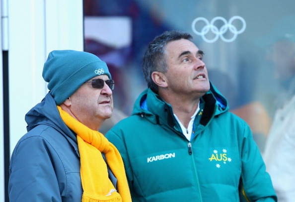 Ian Chesterman (right) will equal the record of Australian Olympic Committee President John Coates (left) by leading the team at an Olympics for a sixth consecutive Games ©Getty Images