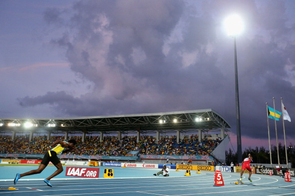The men's 4x400 final at the IAAF World Relays in Nassau ©Getty Images