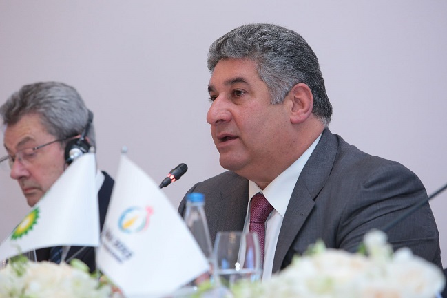 Azerbaijan's Minister of Youth and Sports and Baku 2015 Azad Rahimov is excited by the announcement of BP as a sponsor of the European Games ©Baku 2015