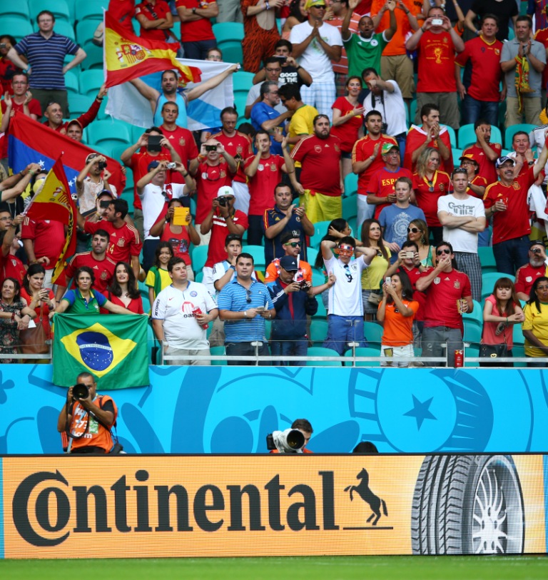 Continental is the official sponsor of the 2014 FIFA World Cup and UEFA Euro 2016 ©Getty Images