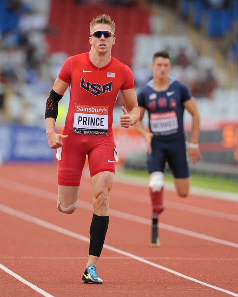 David Prince won a fiercely contest T43/44 200 metres at the US Paralympics Track and Field National Championships ©Getty Images
