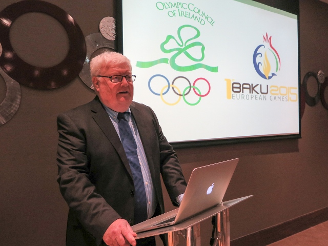 Ireland's Chef de Mission Dermot Henihan is predicting that Baku 2015 will be a great success having visited the city regularly over the last 15 months ©OCI