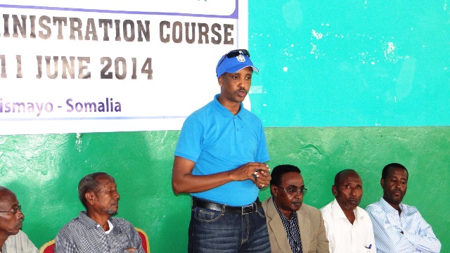 Somali National Olympic Committee secretary general Duran Ahmed Farah led the delegation to Kismayo, a city badly affected by the country's civil war ©NOCSOM