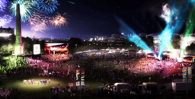 Glasgow Green is set to host celebratory events to mark the Opening and Closing Ceremonies of this year's Commonwealth Games ©Glasgow 2014