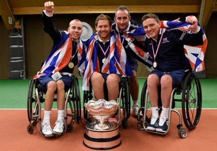Jamie Burdekin and Andy Lapthorne led Great Britain to its fourth quad title ©ITF