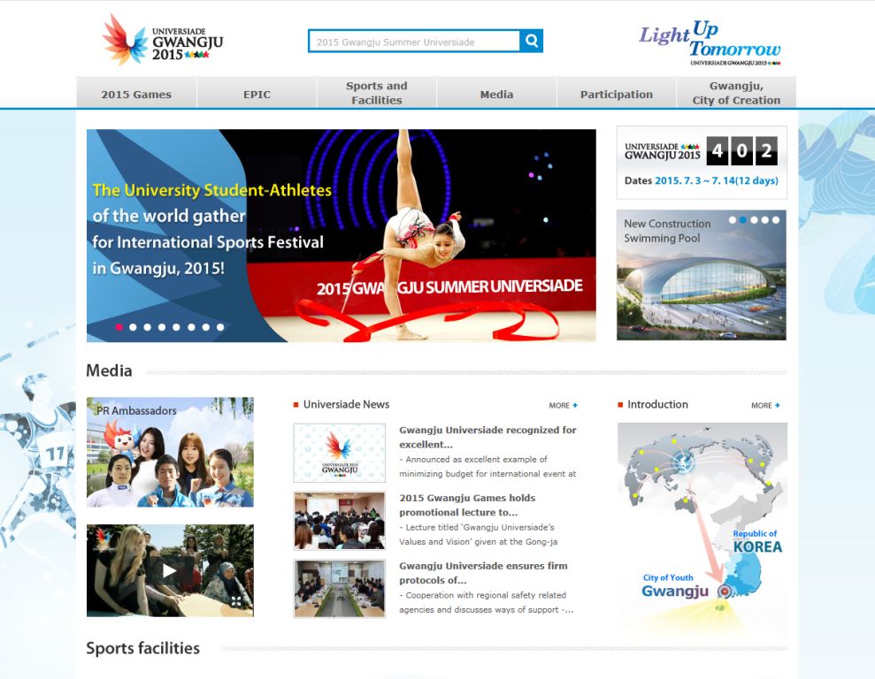 Gwangju 2015 has revised its official website ahead of the Summer Universiade ©Gwangju 2015