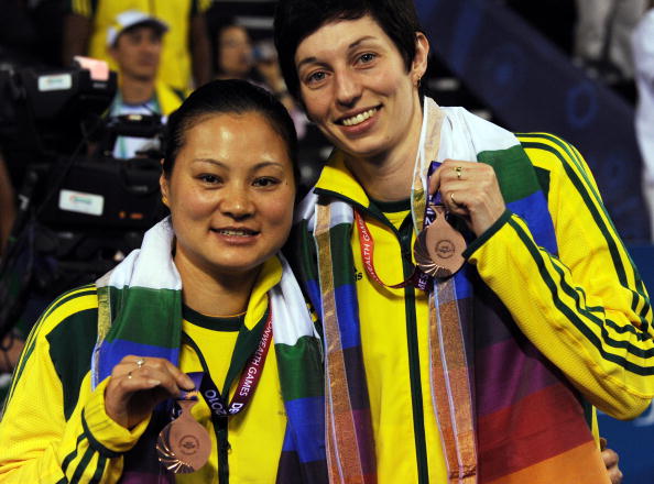 He Tian Tang and partner Katie Wilson-Smith won Australia's only badminton medal at the 2010 Commonwealth Games in Delhi with bronze in the women's doubles event ©Getty Images