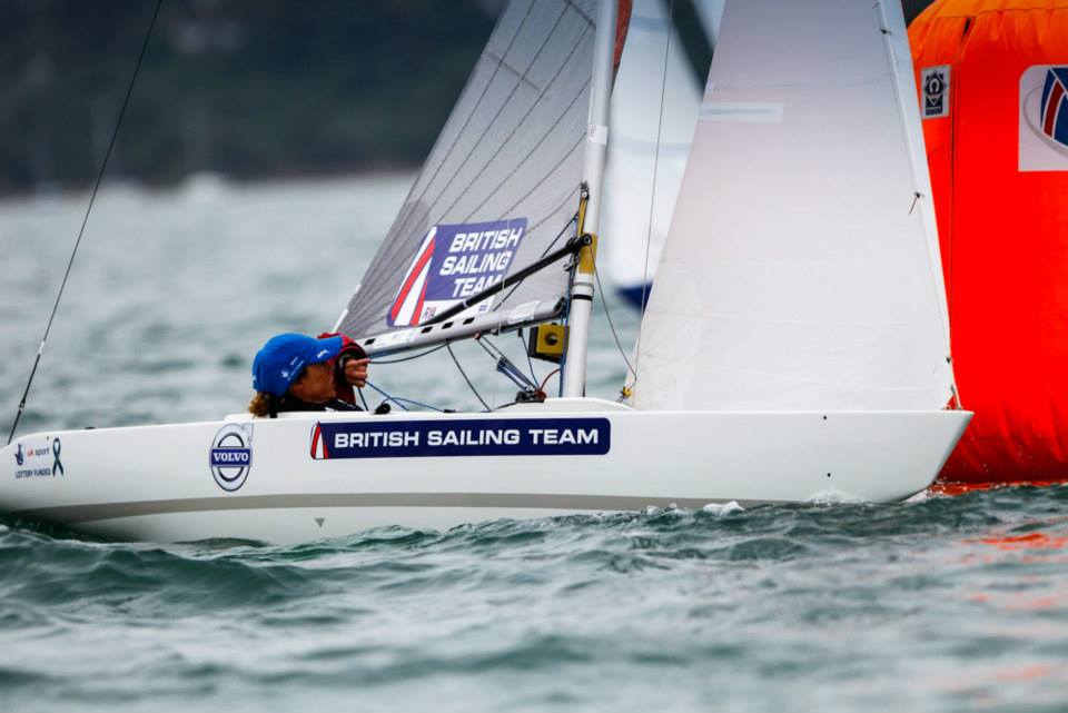 Helena Lucas took an early lead in the 2.4mR class on the opening day of the Sail for Gold regatta in Weymouth ©Facebook