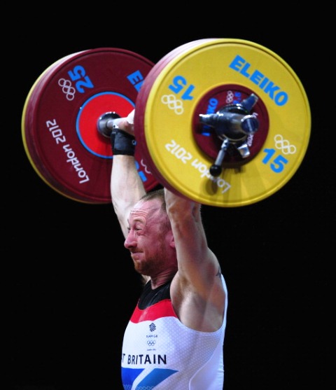 London 2012 Olympian Gareth Evans is one of two men who will represent Wales in weightlifting at Glasgow 2014 ©Getty Images