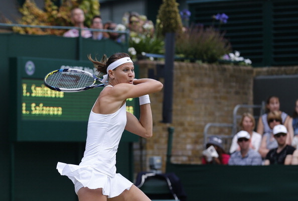 Lucie Šafářová become the first player to reach this year's Wimbledon quarterfinal ©AFP/Getty Images