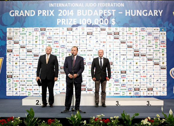 International Judo Federation President Marius Vizer officially opened the inaugural Budapest Grand Prix at the Papp Laszlo Sport Arena ©IJF