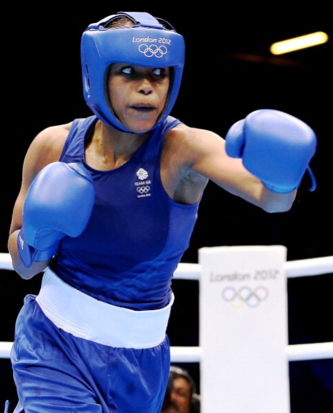 Natasha Jonas is relishing the opportunity to box in front of boxing fans in Glasgow where she hopes the atmosphere will be similar to that at London 2012 ©Getty Images 