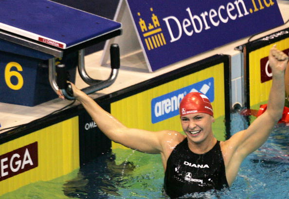 Otylia Jędrzejczak has announced her retirement from swimming ©AFP/Getty Images