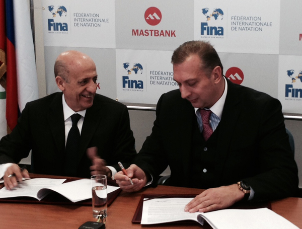 Russian commercial bank Mastbank will be the title sponsor of the 2014 Swimming World Cup after signing a deal with FINA ©FINA