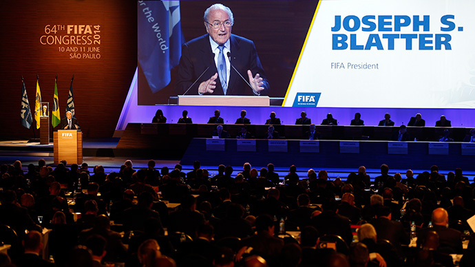 Sepp Blatter promised each of FIFA's 209 members a $750,000 bonus at the world governing body's Congress in São Paulo ©AFP/Getty Images