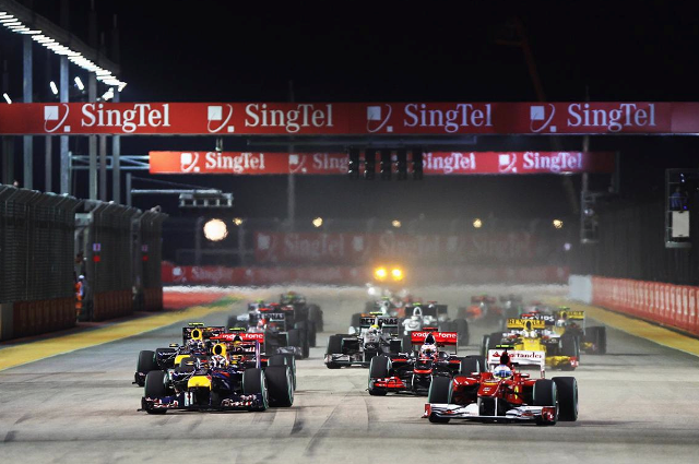 Telecommunications company SingTel are a major supporter of big events in Singapore, including the annual Formula One race ©Getty Images